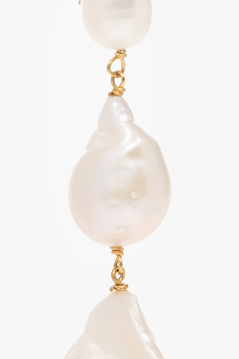 【関税＆送料込み】Jil Sander Pearl Earrings Pearl earrings in gold - Jil Sander | Mytheresa